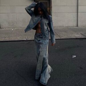 DANZ.ny denim skirt and jacket set